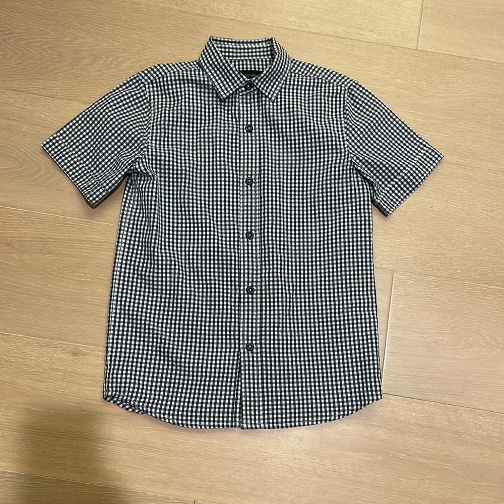 Ring of fire checkered, button-down, short sleeves shirt